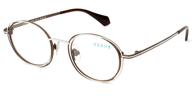 Brown Full Rim Round Eyeglasses Q2242 