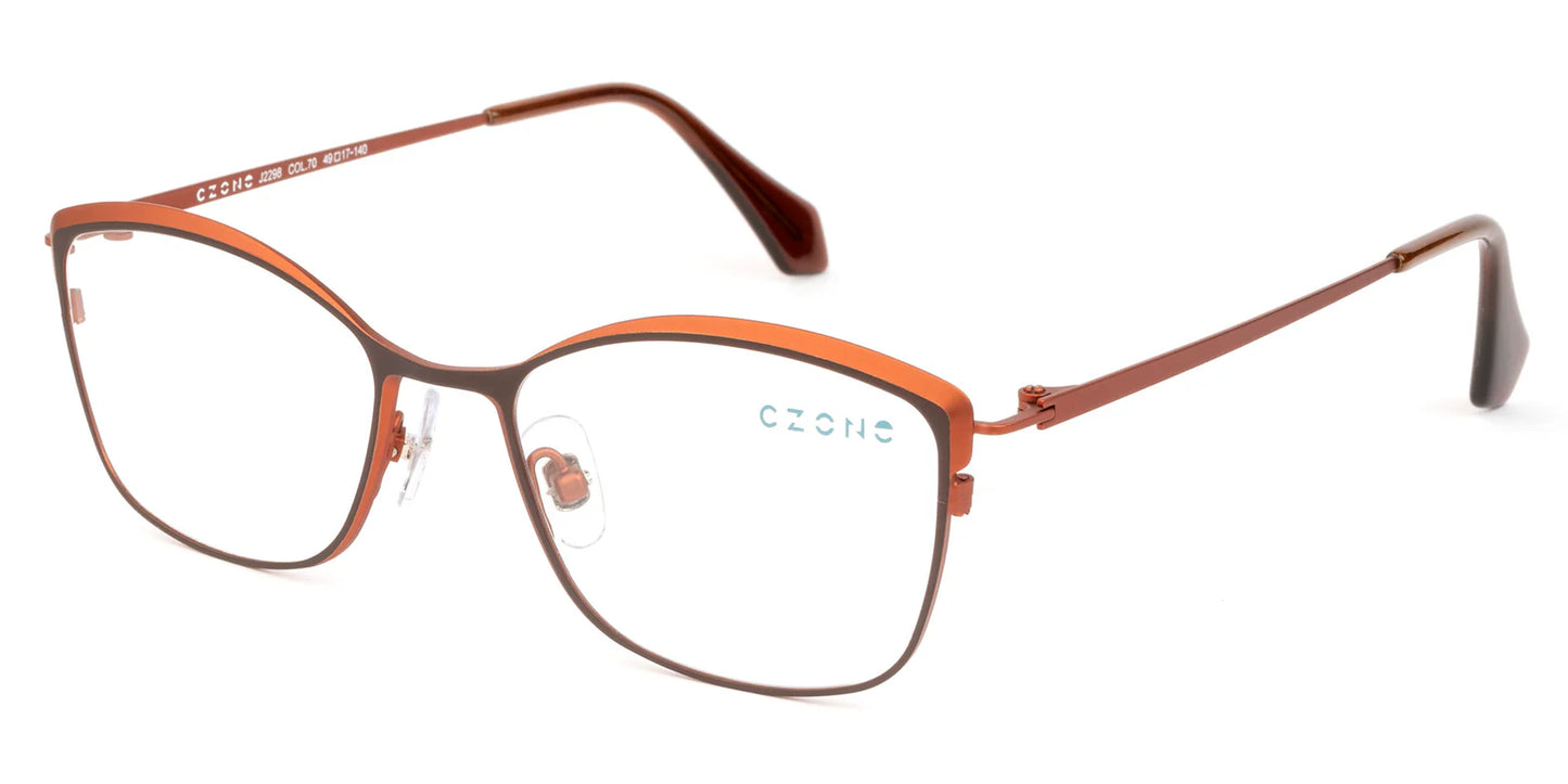 Brown Full Rim Square Eyeglasses J2298 