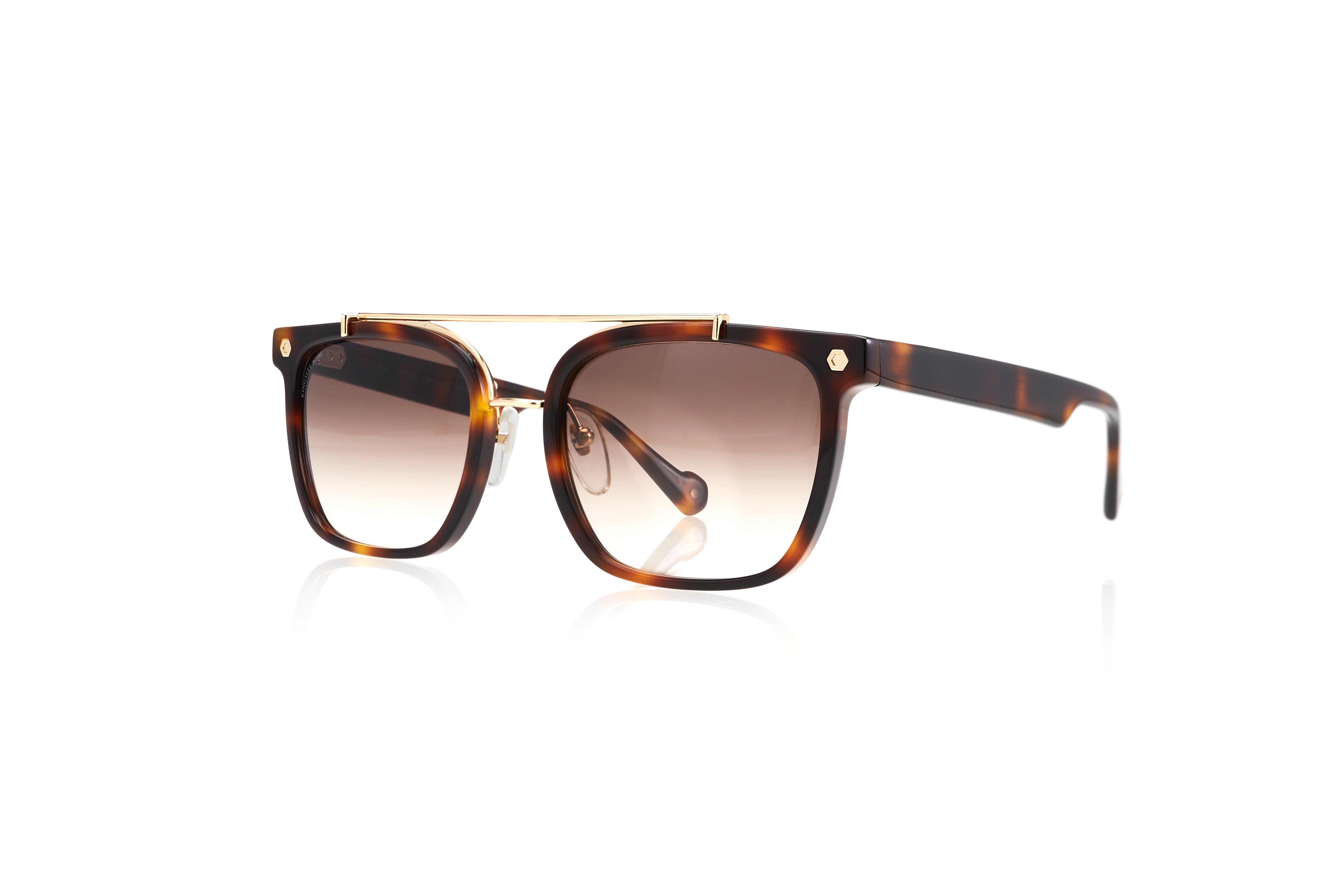  Brown Full Rim Square Sunglasses DREW C2 Tortoise KRS026