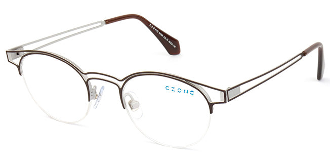 C-Zone Semi-Rimless Round Eyeglasses Q1209