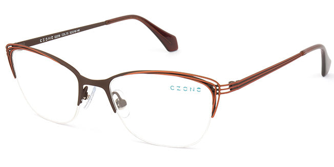 C-Zone Semi-Rimless Cat Eye Eyeglasses Q2238