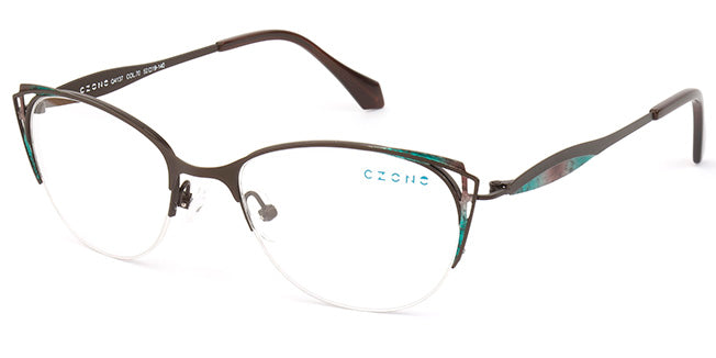 C-Zone Semi-Rimless Cat Eye Eyeglasses Q4137