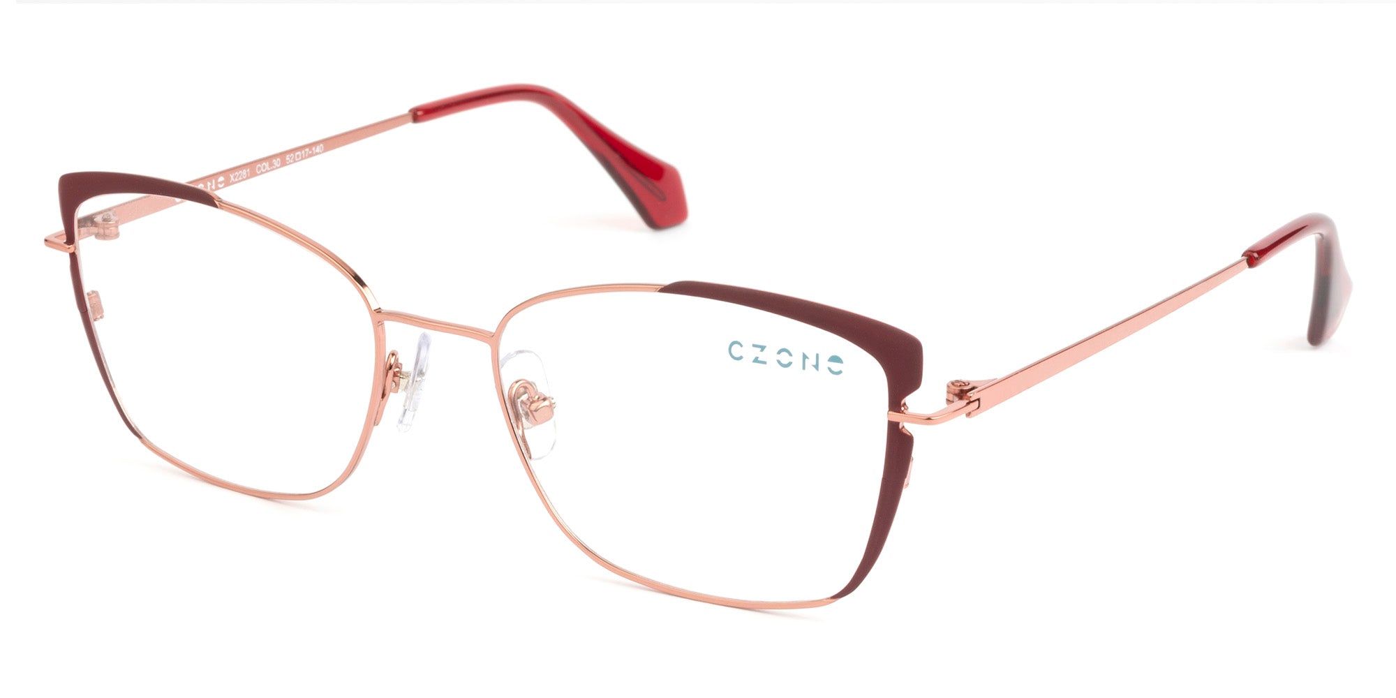 C-Zone White Full Rim Cat Eye X2281 Eyeglasses