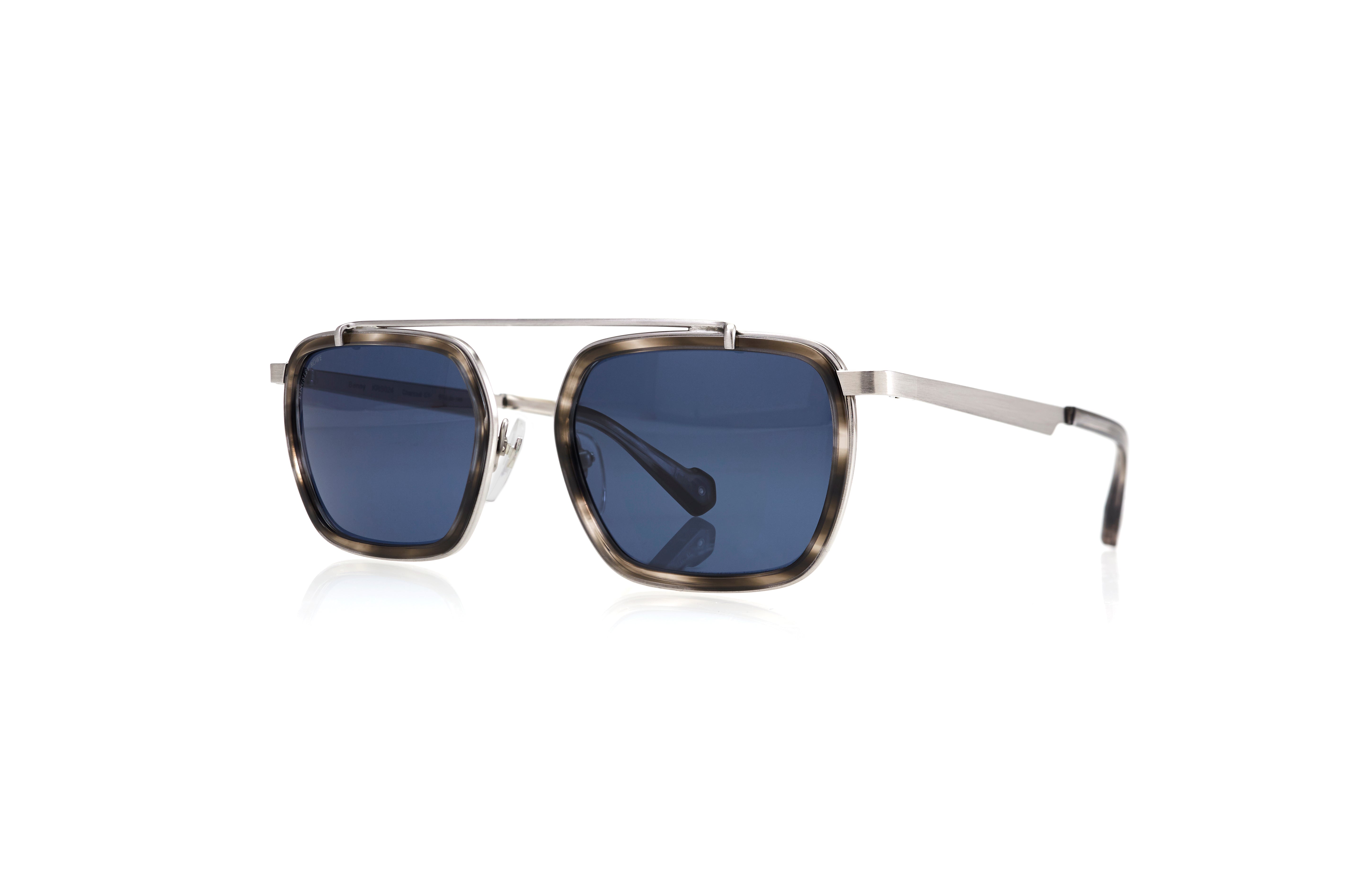 Charcoal  Full Rim Rectangle Sunglasses BENNY C1 KRS024