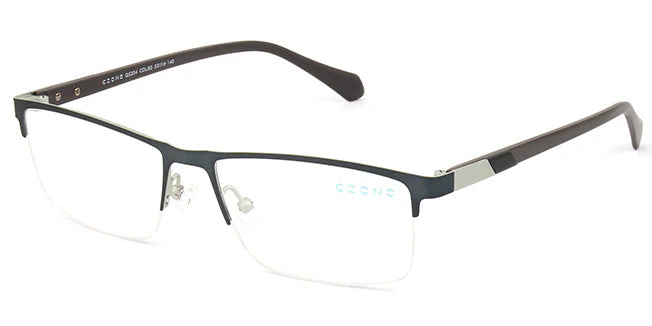 Gray Semi-Rimless Rectangle Eyeglasses Q5204 