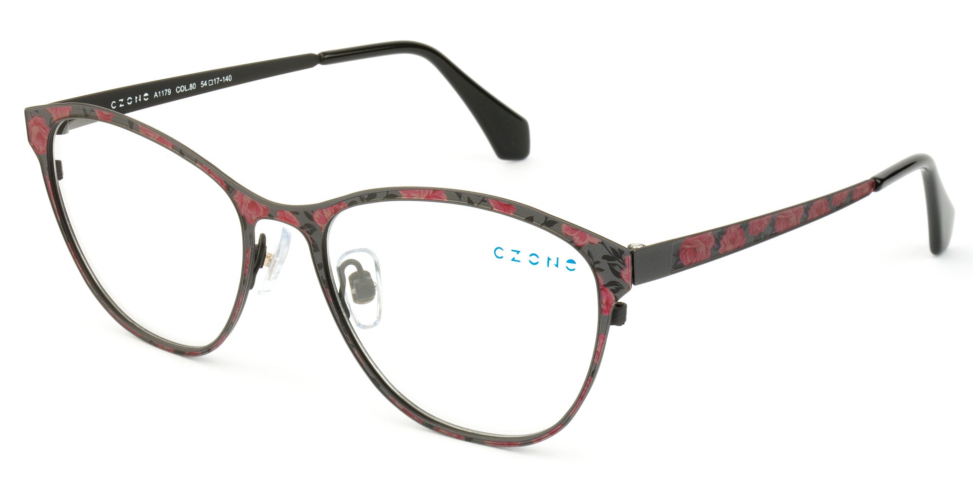 C-Zone Red Full Rim Oval Eyeglasses A1179