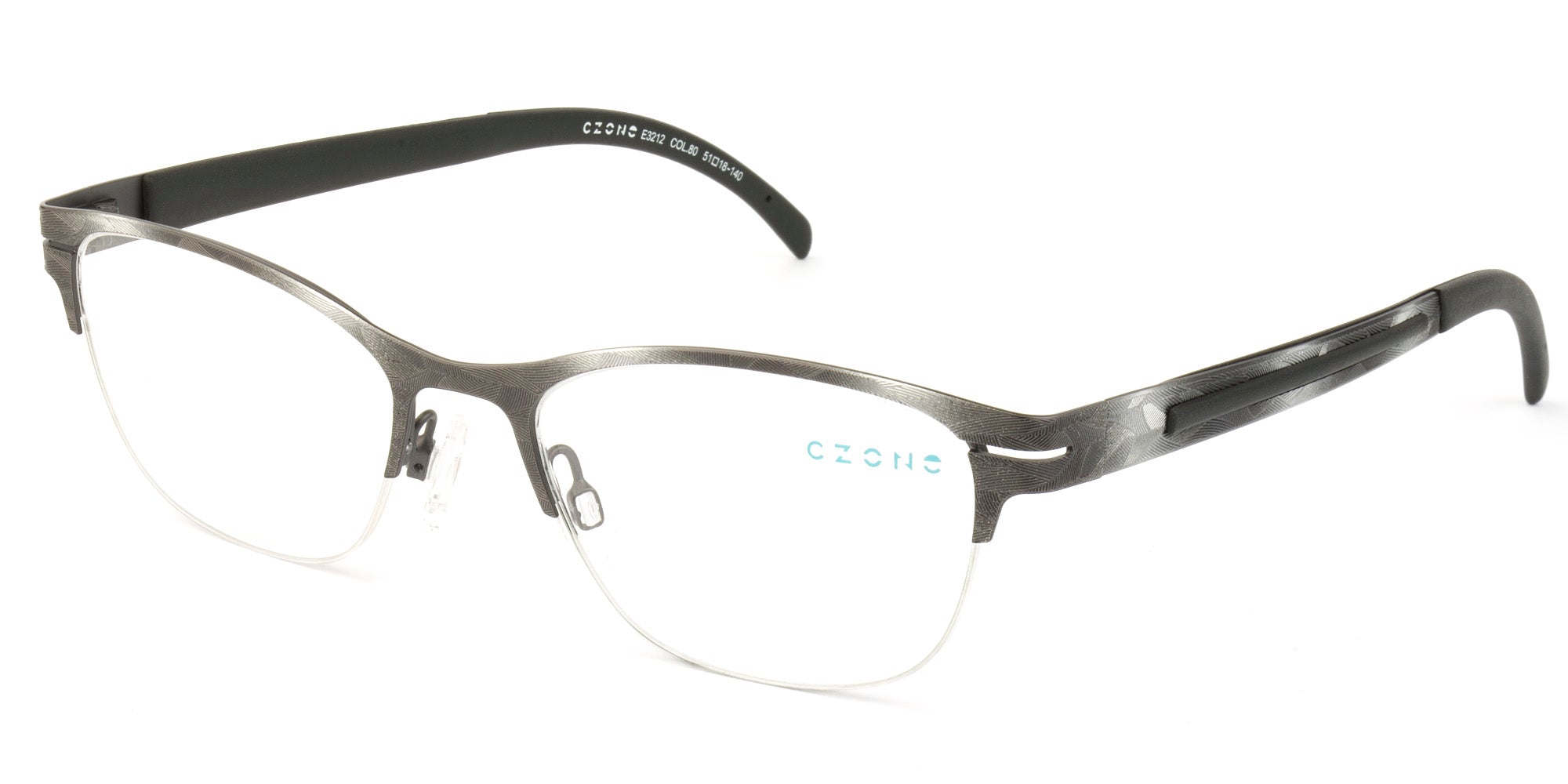 C-Zone Semi-Rimless Square Eyeglasses E3212