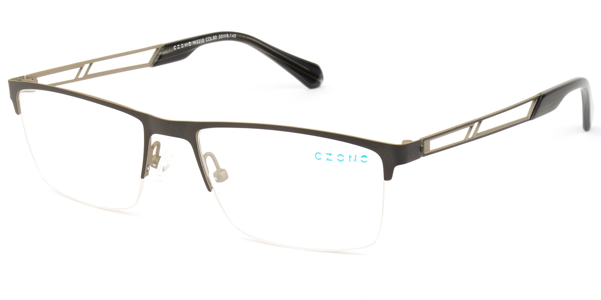 C-Zone Semi Rimless Rectangle W5210 Eyeglasses