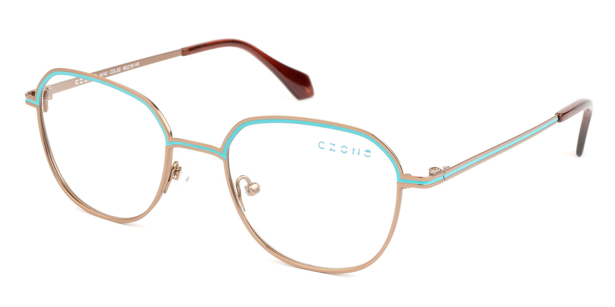 C-Zone Semi-Rimless Round Eyeglasses J4142