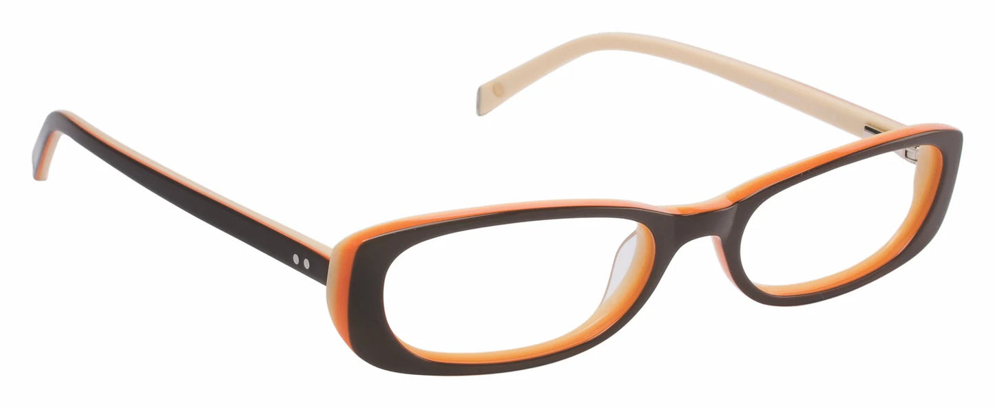 Orange Transparent Full Rim Cat Eye Eyeglasses LL106 
