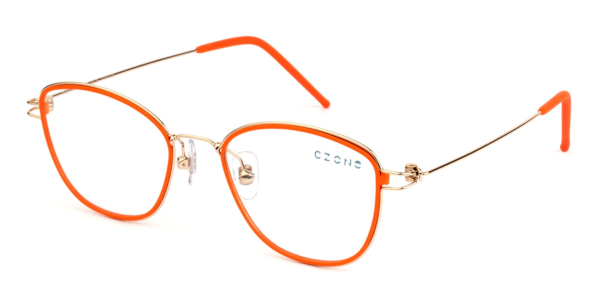 C-Zone Orange Full Rim Square X2267 Eyeglasses