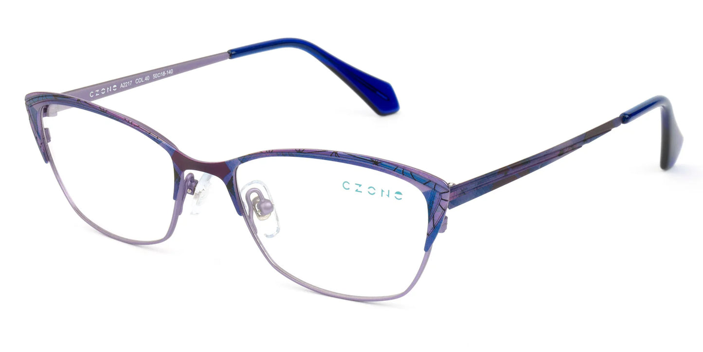 Purple Full Rim Square Eyeglasses A2217 