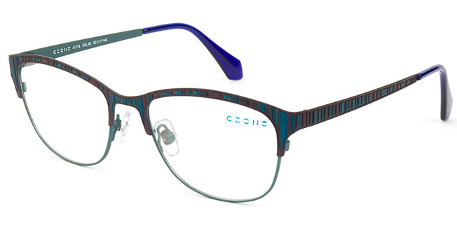 C-Zone Red Full Rim Oval Eyeglasses A1178