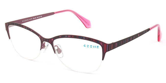 C-Zone Semi-Rimless Oval Eyeglasses A1177