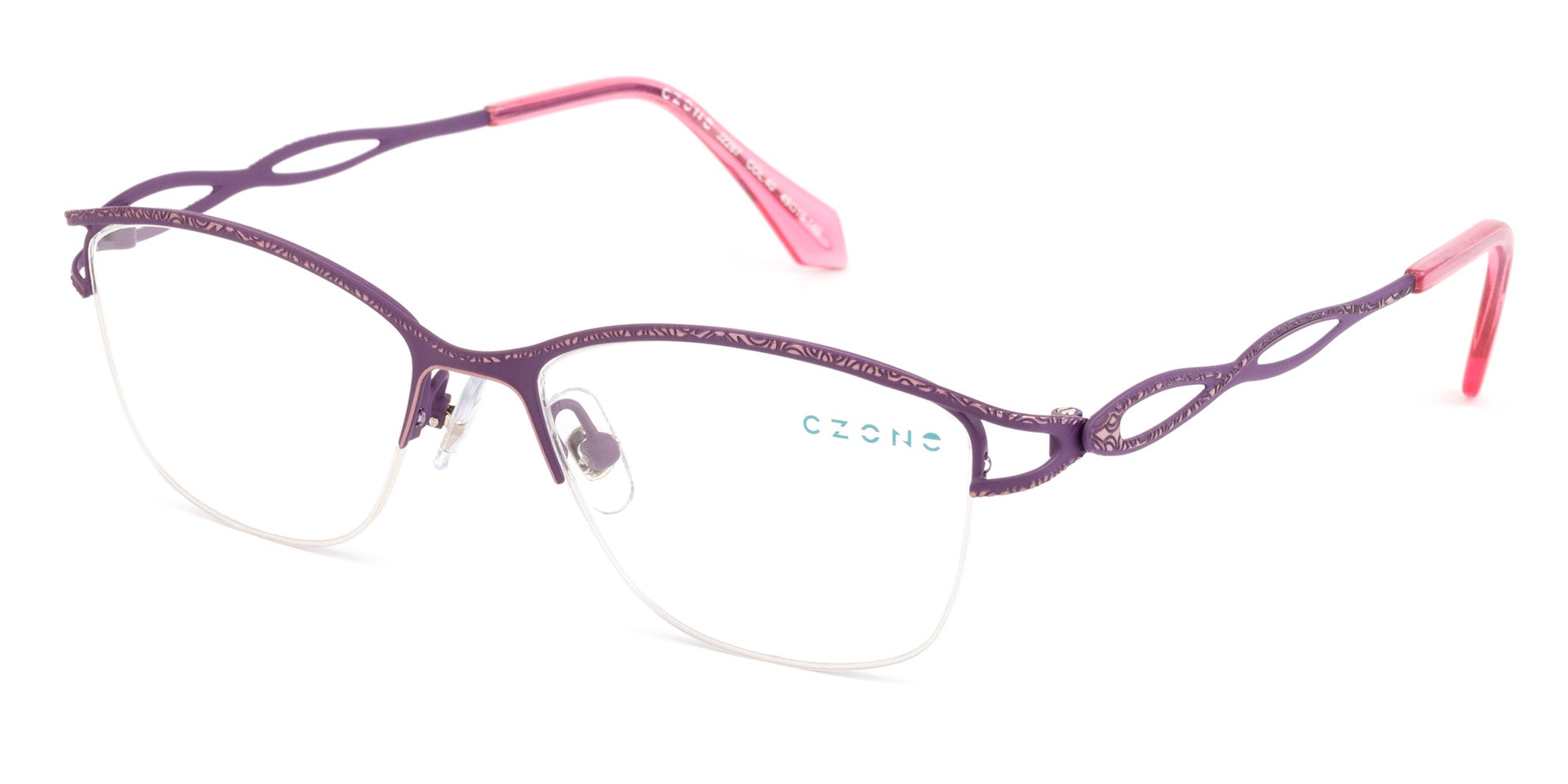 C-Zone Semi-Rimless Square Eyeglasses J2287