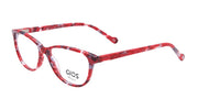 Red Semi Rimless Rectangle Eyeglasses W4138 