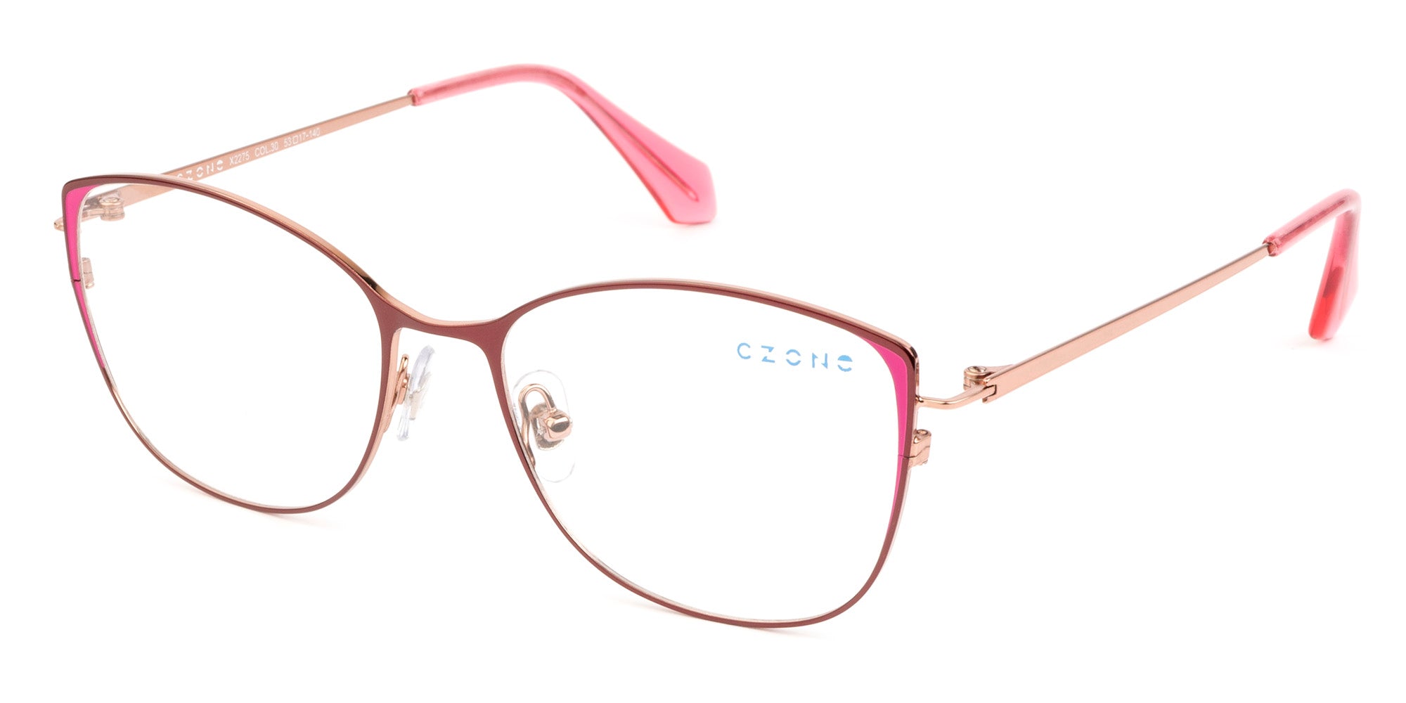 C-Zone Red Full Rim Cat Eye X2275 Eyeglasses