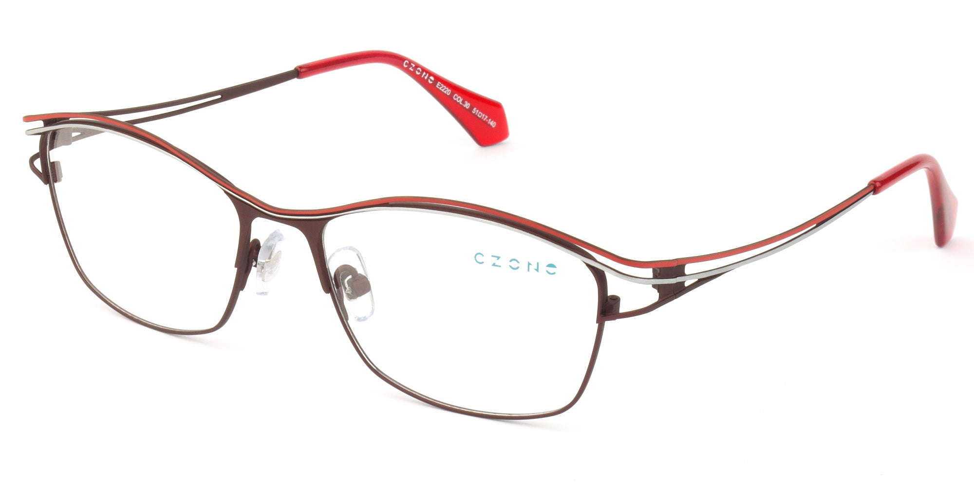 C-Zone Full Rim Rectangle Eyeglasses E2220