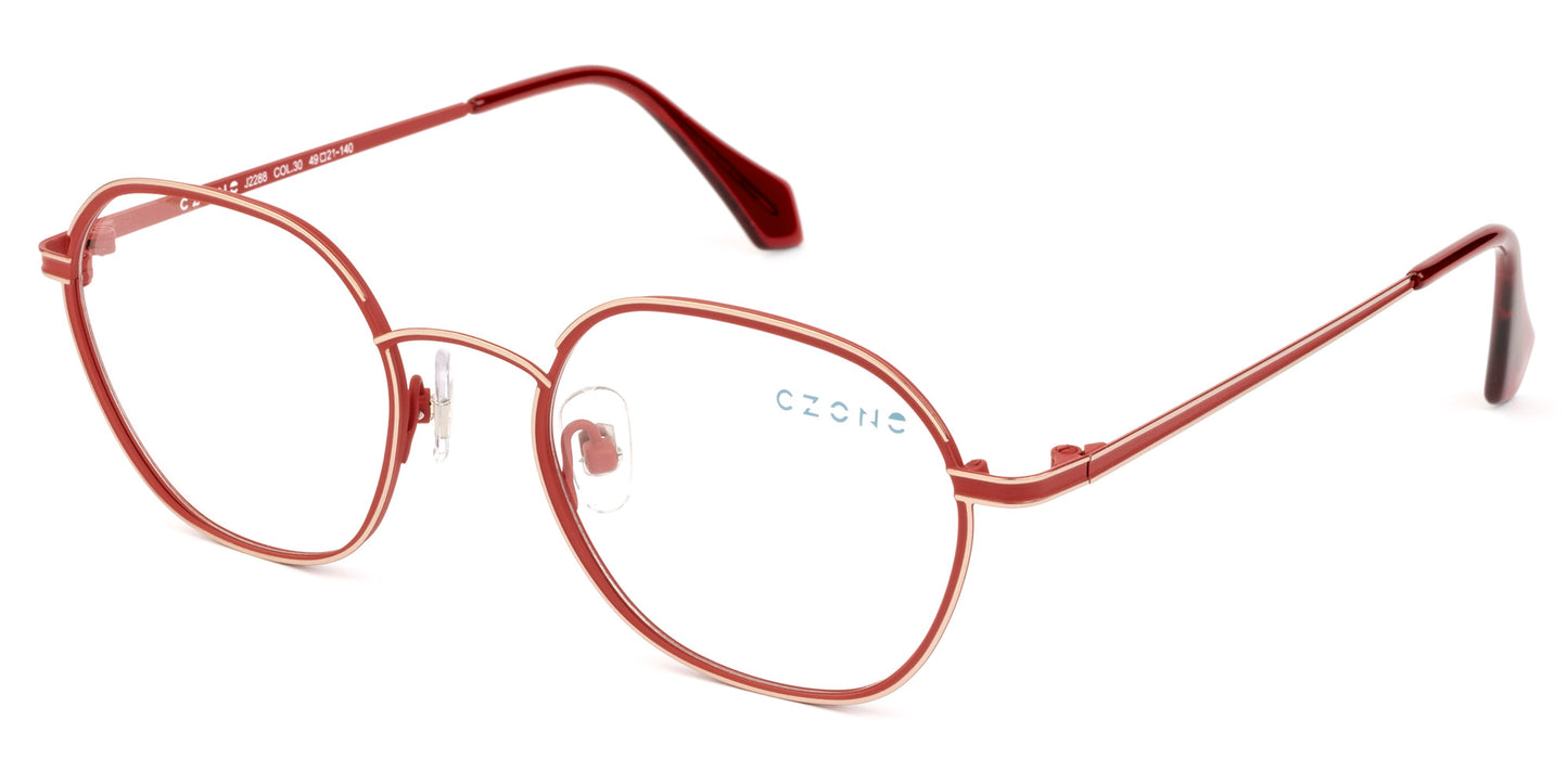 C-Zone Full Rim Oval Eyeglasses J2288