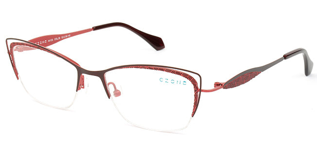 C-Zone Semi-Rimless Cat Eye Eyeglasses A4133