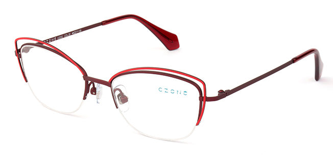 C-Zone Semi-Rimless Cat Eye Eyeglasses U2232