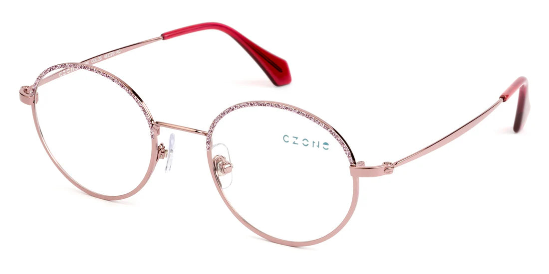Rose Gold Full Rim Round Eyeglasses X2280 